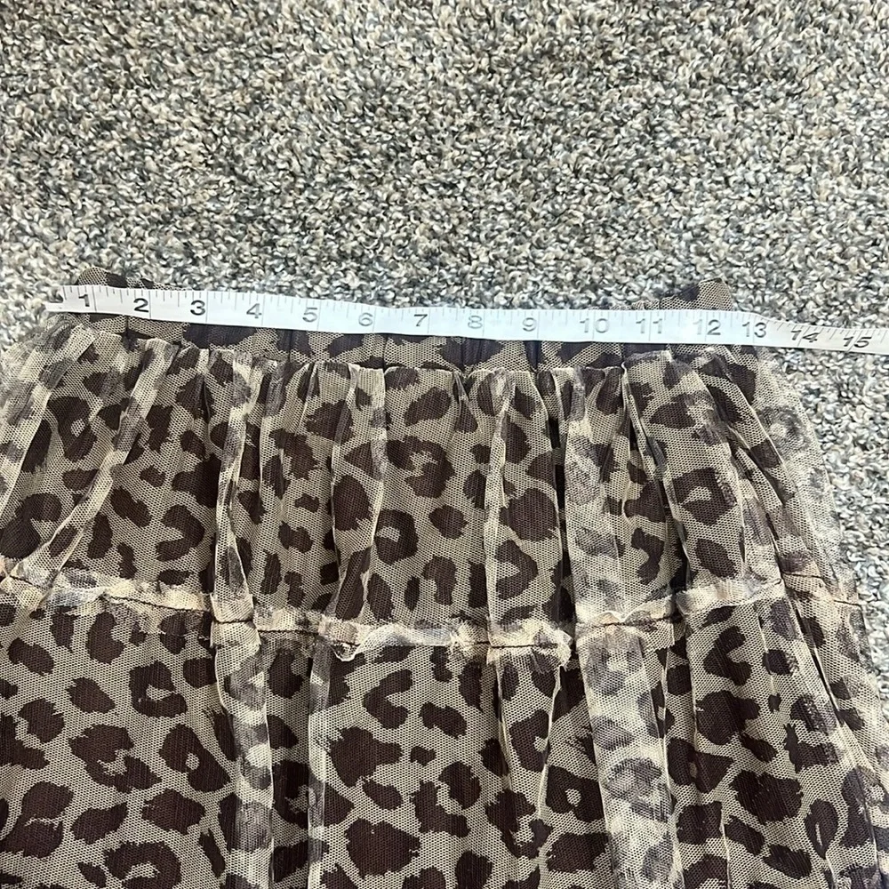 The Children’s Place Brown and Tan Leopard Print‎ Tiered Ruffle Skirt
